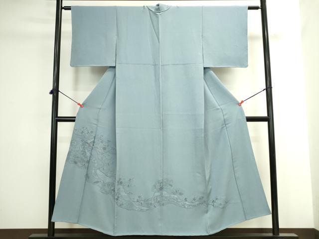 平和屋着物▼中国三大刺繍　スワトウ刺繍　汕頭刺繍　総刺繍　訪問着　道長地紙花文　正絹　逸品　DABI5522op