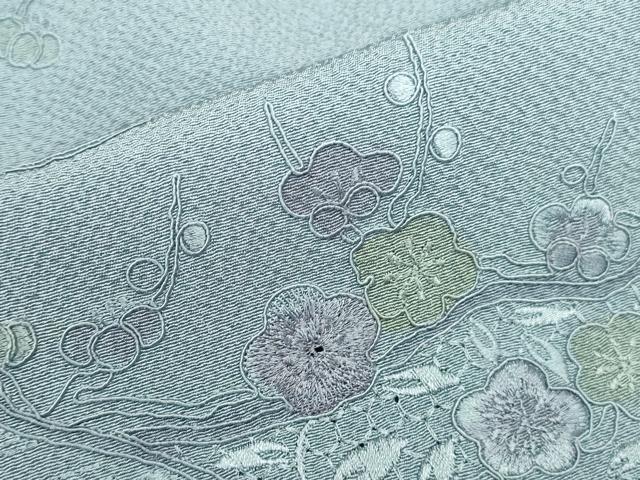 平和屋着物▼中国三大刺繍　スワトウ刺繍　汕頭刺繍　総刺繍　訪問着　道長地紙花文　正絹　逸品　DABI5522op