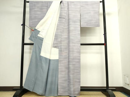 平和屋着物▼虹色創家　本郷大田子　小紋　霞文　暈し染め　正絹　逸品　DABI5525op