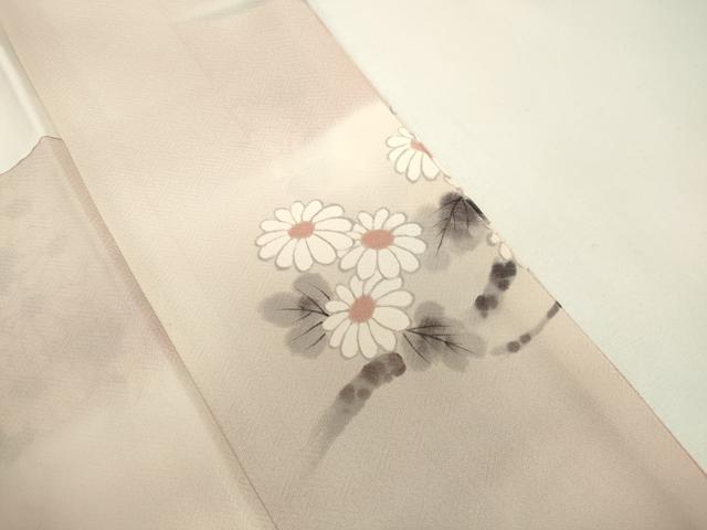 平和屋着物▼訪問着　作家物　手描き　菊　暈し染め　正絹　逸品　DABI5526op