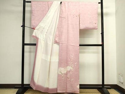 平和屋着物▼訪問着　枝梅　暈し染め　正絹　逸品　DABI5529op
