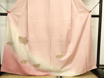 平和屋着物▼中国三大刺繍　スワトウ刺繍　汕頭刺繍　総刺繍　訪問着　地紙花文　暈し染め　金彩　正絹　逸品　DABI5531op
