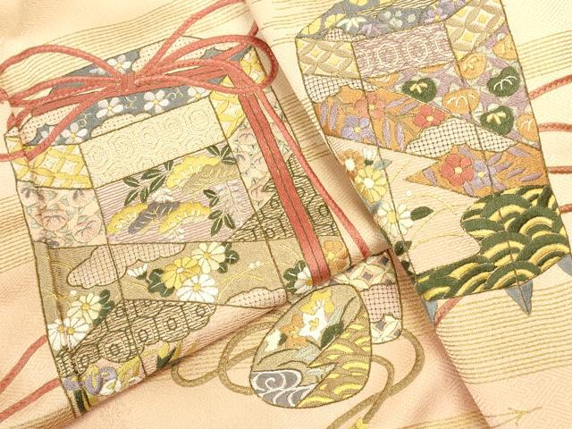 平和屋着物▼中国三大刺繍　スワトウ刺繍　汕頭刺繍　総刺繍　訪問着　貝桶花文　暈し染め　金彩　正絹　逸品　DABI5533op