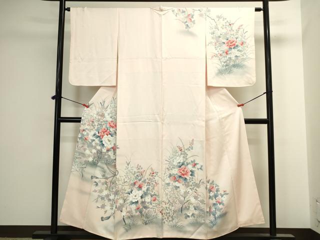 平和屋着物▼訪問着　花車文　暈し染め　正絹　逸品　DABI5539op