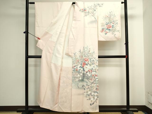 平和屋着物▼訪問着　花車文　暈し染め　正絹　逸品　DABI5539op