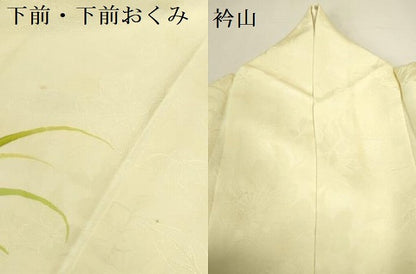 平和屋着物▼訪問着　手描き　菊　正絹　逸品　DABI5545op