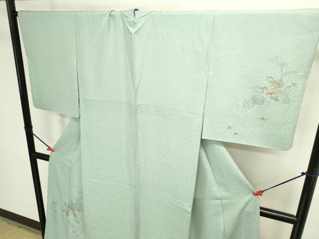 平和屋着物●中国三大刺繍　スワトウ刺繍　汕頭刺繍　総刺繍　訪問着　風景花松文　金糸　正絹　逸品　DABI5547op