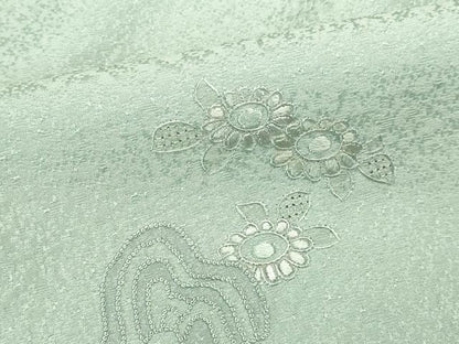 平和屋着物●中国三大刺繍　スワトウ刺繍　汕頭刺繍　総刺繍　訪問着　風景花松文　金糸　正絹　逸品　DABI5547op