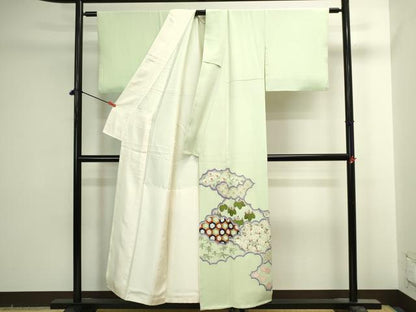 平和屋着物▼豪華色留袖　駒刺繍　総刺繍　雲取吉祥花文　金糸　正絹　逸品　DABI5557op