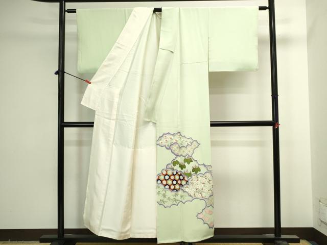 平和屋着物▼豪華色留袖　駒刺繍　総刺繍　雲取吉祥花文　金糸　正絹　逸品　DABI5557op