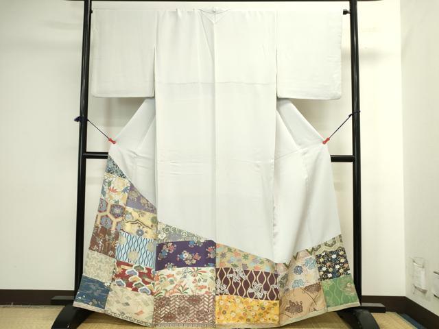 平和屋着物▼豪華色留袖　寿光織　横段吉祥花文　金銀糸　正絹　逸品　DABI5558op