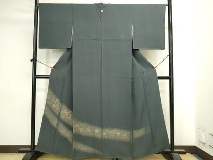 平和屋着物▼豪華色留袖　寿光織　花鳥唐草文　暈し染め　金糸　正絹　逸品　DABI5562op