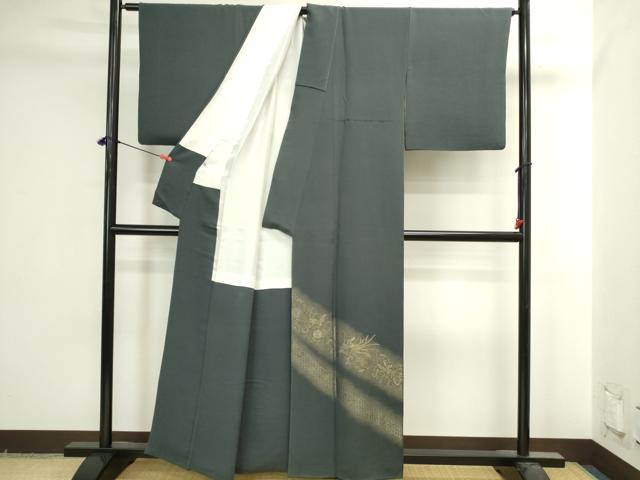 平和屋着物▼豪華色留袖　寿光織　花鳥唐草文　暈し染め　金糸　正絹　逸品　DABI5562op