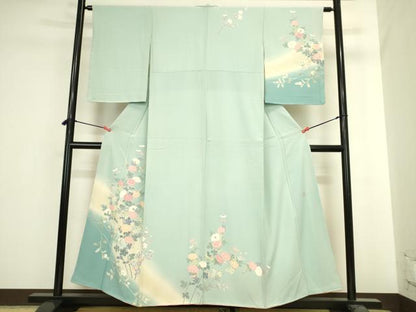 平和屋着物●十日町友禅　女流作家　遠田藤舟　訪問着　草花　暈し染め　正絹　逸品　未使用　DABI5566op