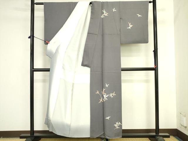 平和屋着物●本加賀友禅作家　稲手明仁　訪問着　舞花　正絹　逸品　DABI5577op