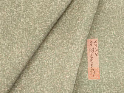 平和屋着物●重要無形文化財　人間国宝　中村勇二郎　江戸小紋　花唐草　正絹　逸品　DABI5580op