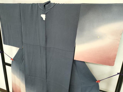 平和屋着物●人形作家・ホリヒロシ　訪問着　箔散らし　暈し染め　金彩　鬼しぼ縮緬　正絹　逸品　DABI5581op