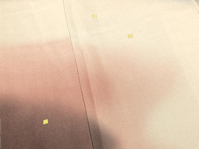 平和屋着物●人形作家・ホリヒロシ　訪問着　箔散らし　暈し染め　金彩　鬼しぼ縮緬　正絹　逸品　DABI5581op
