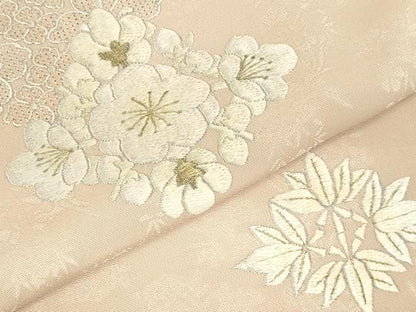 平和屋着物●中国三大刺繍　スワトウ刺繍　汕頭刺繍　総刺繍　訪問着　花菱文　正絹　逸品　DABI5586op