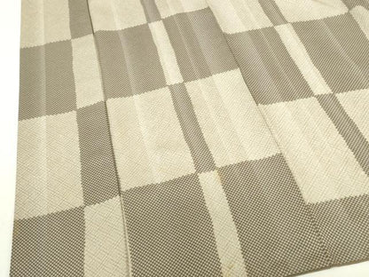 平和屋着物●上質な小紋　市松　正絹　逸品　DABI5587op
