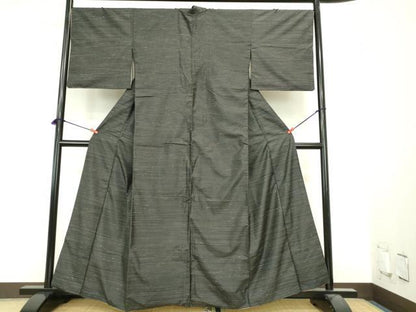 平和屋着物●上質な紬　霞文　正絹　逸品　DABI5596op