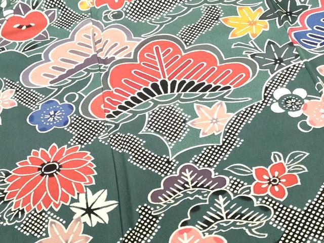 平和屋着物●豪華振袖　紅型　花松文　正絹　逸品　DABI5597op