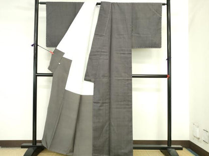 平和屋着物●上質な紬　縞　正絹　逸品　DABI5598op