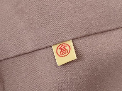 平和屋着物●上質な色無地　花菱地紋　濃い浅紫色　高島屋扱い　正絹　逸品　DABI5603op
