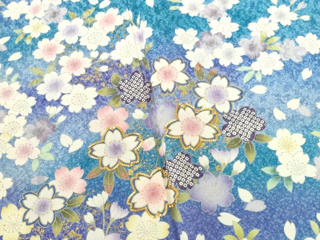 平和屋着物●豪華振袖　駒刺繍　舞桜　暈し染め　金通し地　鈴乃屋扱い　正絹　逸品　DABI5610op