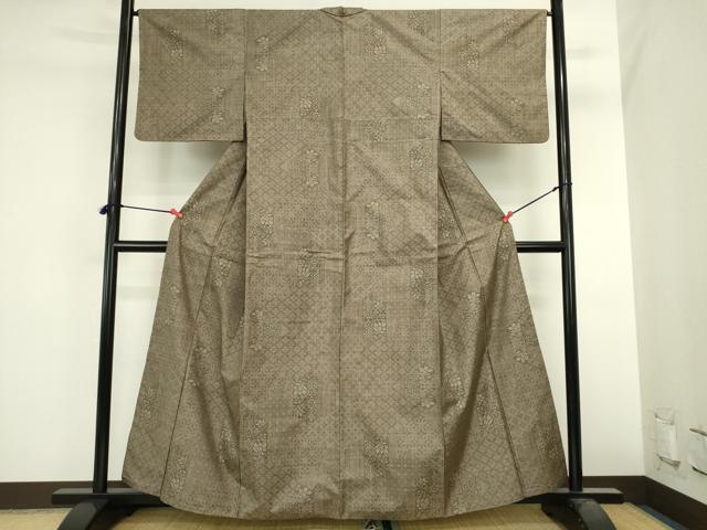 平和屋着物●本場大島紬　9マルキ　草花　正絹　逸品　DABI5611op
