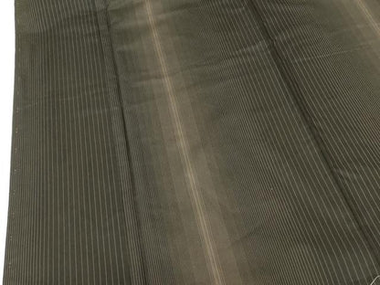 平和屋着物●本場縞大島紬　縞　正絹　逸品　DABI5613op