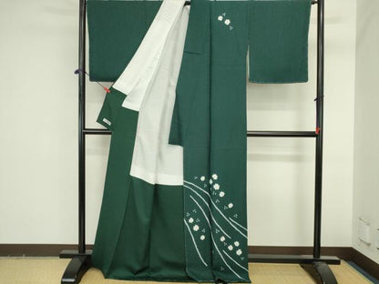 平和屋着物●訪問着　絞り　舞花　正絹　逸品　DABI5615op