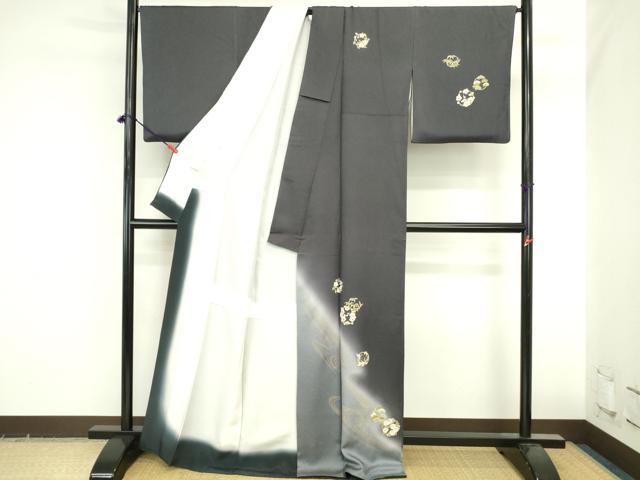 平和屋着物●訪問着　花丸文　松竹梅　暈し染め　金彩　正絹　逸品　DABI5618op