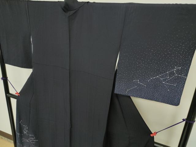 平和屋着物●金彩友禅　卓越技能者・名工・和田光正監修　訪問着　スパンコール　星座　暈し染め　銀彩　正絹　逸品　DABI5620op