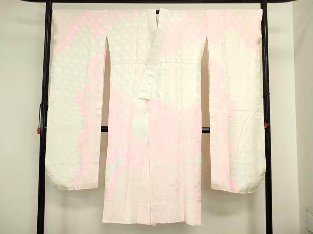 平和屋着物●振袖用長襦袢　袷　総絞り　舞梅文　ますいわ屋扱い　正絹　逸品　DABI5627op