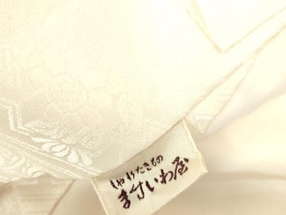 平和屋着物●振袖用長襦袢　袷　総絞り　舞梅文　ますいわ屋扱い　正絹　逸品　DABI5627op