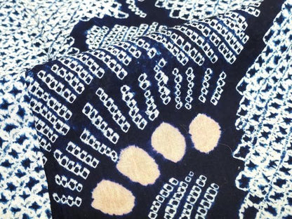 平和屋着物∴夏物　浴衣　有松鳴海絞り　舞花　綿　逸品　DABI5638op