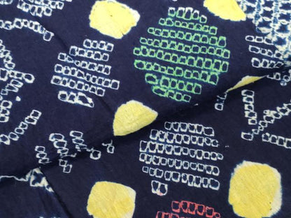 平和屋着物∴夏物　浴衣　有松鳴海絞り　草花　綿　逸品　DABI5640op