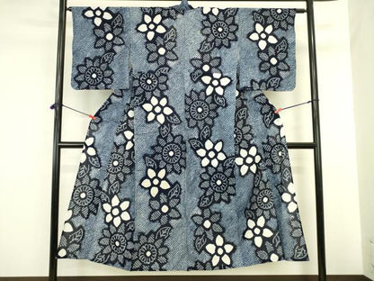 平和屋着物∴夏物　浴衣　有松鳴海絞り　花間道　綿　逸品　DABI5648op