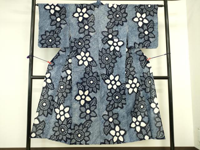 平和屋着物∴夏物　浴衣　有松鳴海絞り　花間道　綿　逸品　DABI5648op
