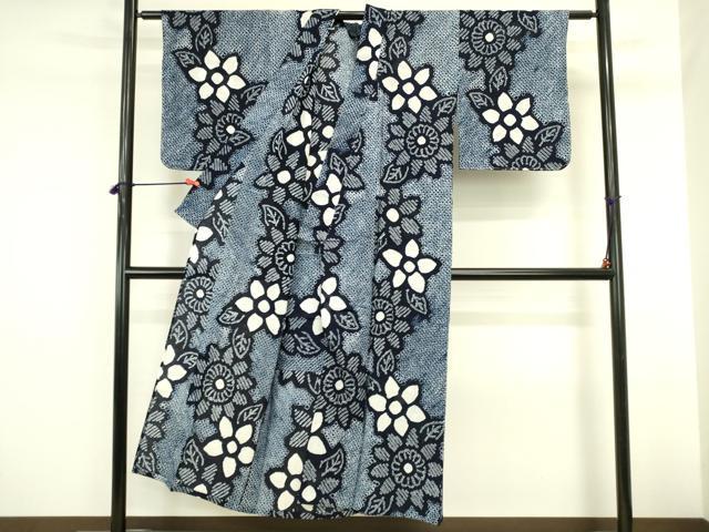 平和屋着物∴夏物　浴衣　有松鳴海絞り　花間道　綿　逸品　DABI5648op