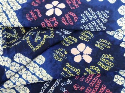 平和屋着物∴夏物　浴衣　有松鳴海絞り　舞花　綿　逸品　DABI5657op