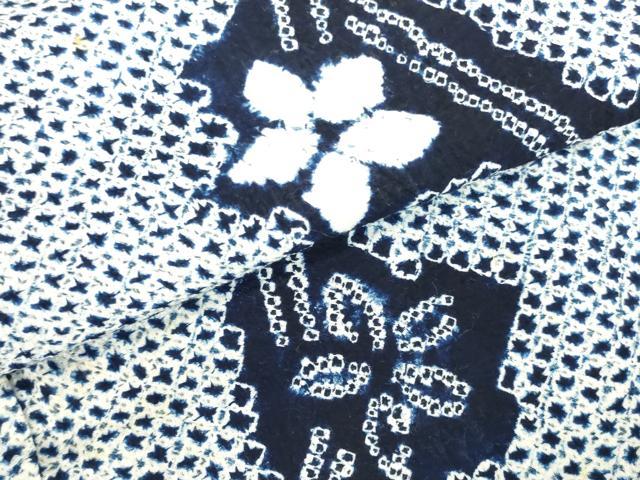 平和屋着物∴夏物　浴衣　有松鳴海絞り　舞花　綿　逸品　DABI5658op