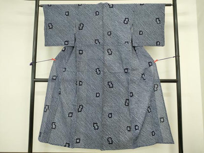 平和屋着物∴夏物　浴衣　有松鳴海絞り　舞花　綿　逸品　DABI5660op