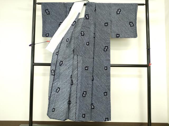 平和屋着物∴夏物　浴衣　有松鳴海絞り　舞花　綿　逸品　DABI5660op