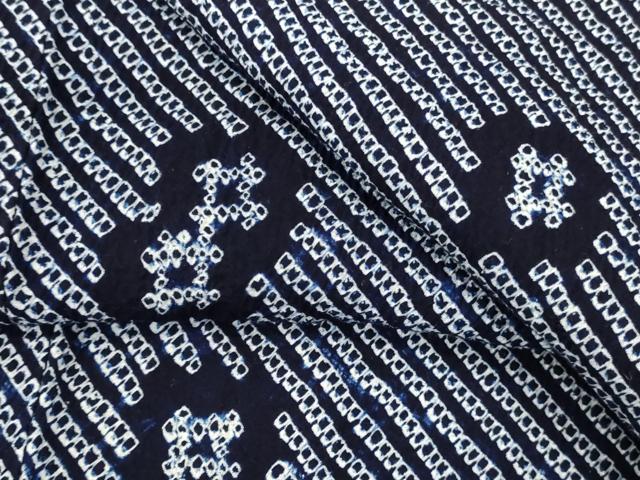 平和屋着物∴夏物　浴衣　有松鳴海絞り　舞花　綿　逸品　DABI5660op