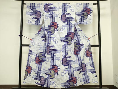平和屋着物∴夏物　浴衣　有松鳴海絞り　飛鳥文　綿　逸品　DABI5664op