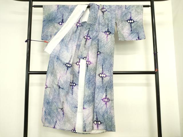 平和屋着物∴夏物　浴衣　有松鳴海絞り　抽象文様　綿　逸品　DABI5672op