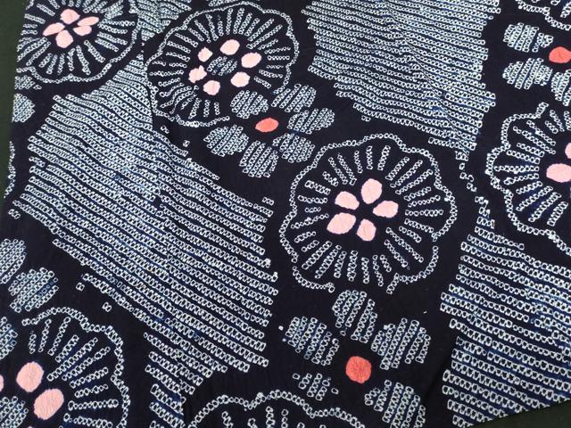 平和屋着物∴夏物　浴衣　有松鳴海絞り　舞花　綿　逸品　DABI5675op