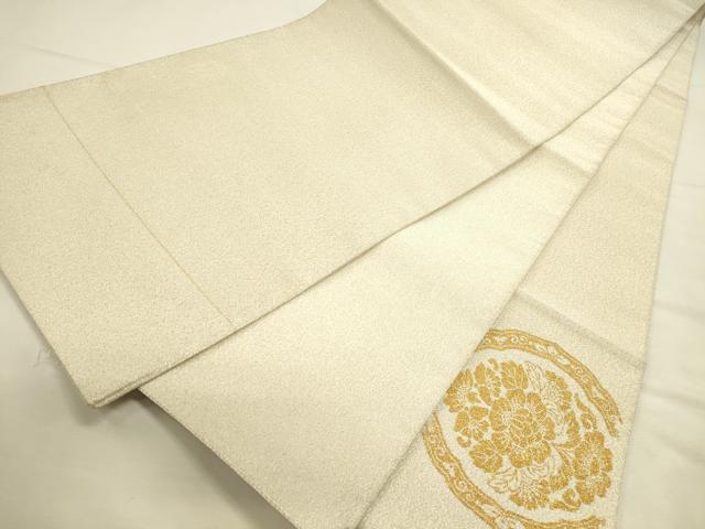 平和屋本店▼太鼓柄袋帯　綴れ　唐花立涌文　本金糸24K　正絹　逸品　DABI5680op